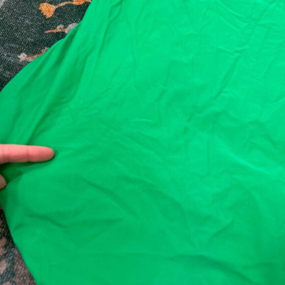 J. Crew Swimsuit Womens 2X Plus Kelly Green Strapless Ruched One Piece Bathing - Picture 5 of 16